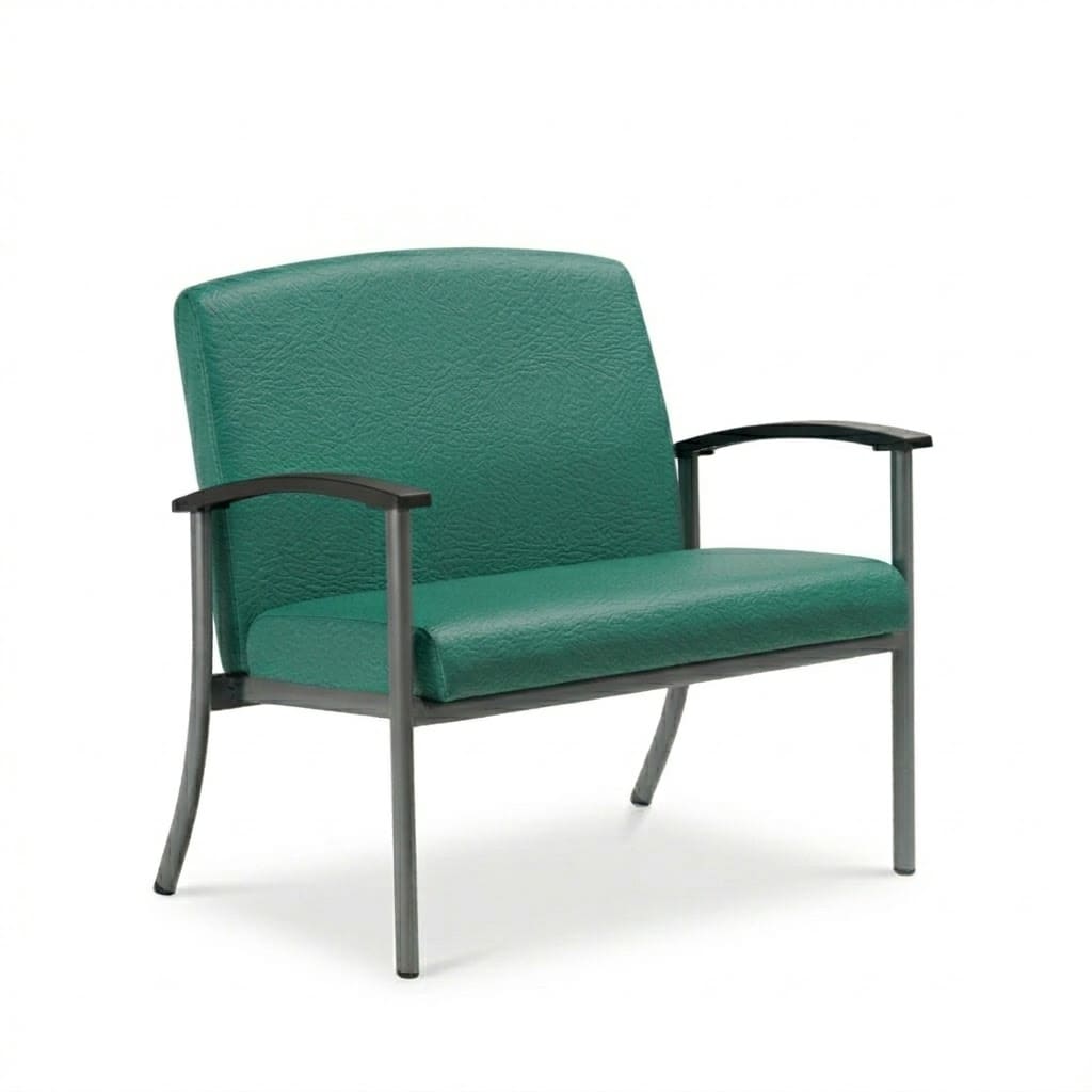 Extra wide chair low back green