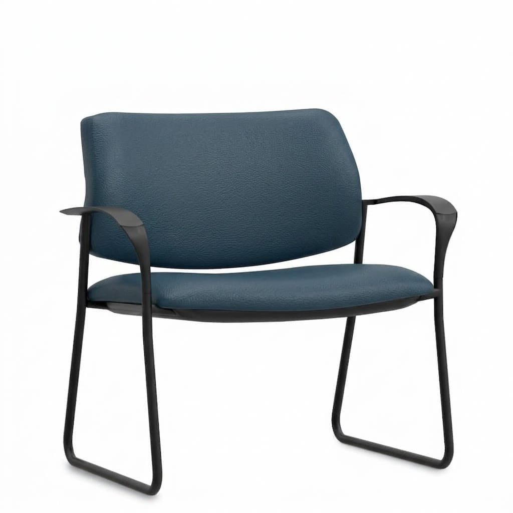 Reception chairs sled base legs navy