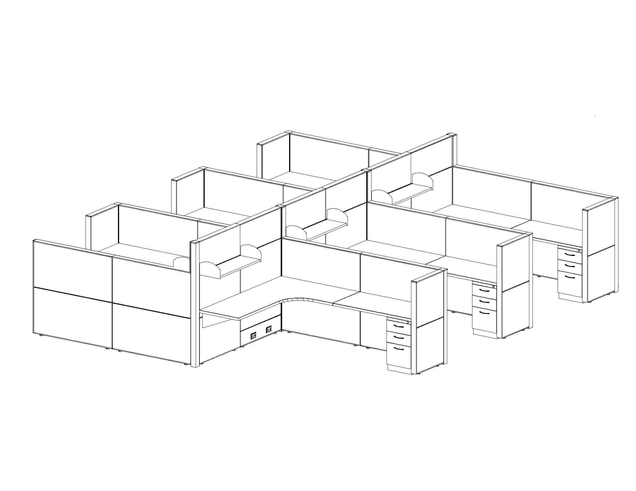 Cubicle systems matrix tiles 6x8x50 66 group