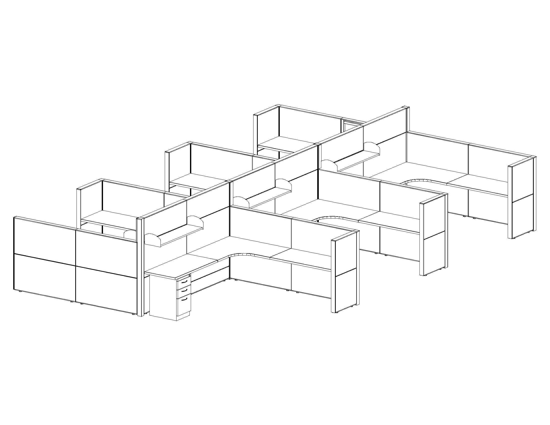 Cubicle systems matrix tiles 8x8x50 66 group