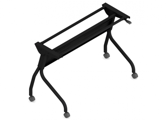 Flip top training table base 48W tungsten black
