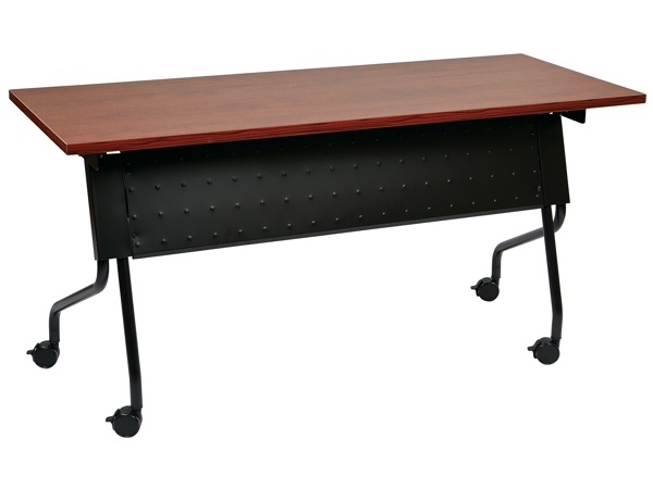 Folding training table 60x18 cherry black