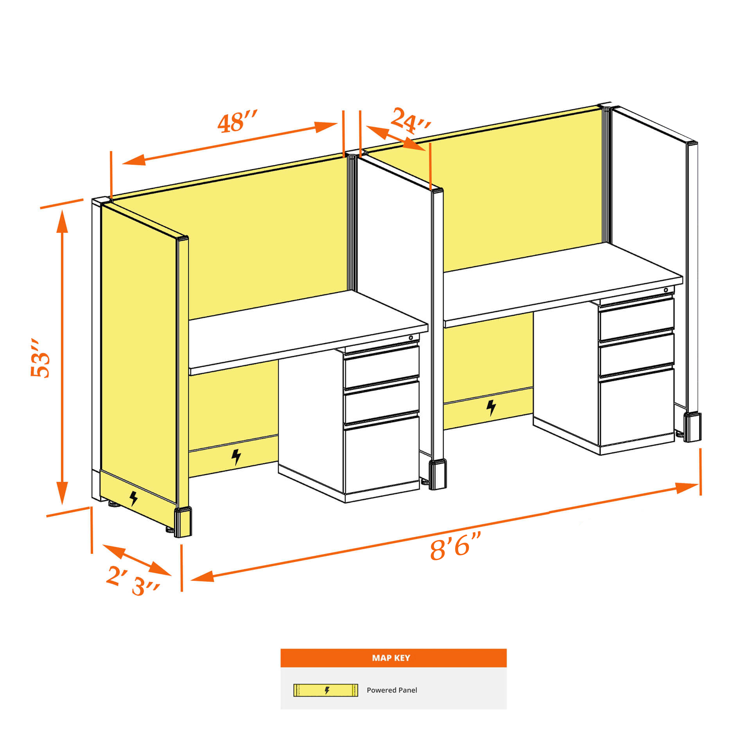 Hotelling station 53HP 24 2PI 1