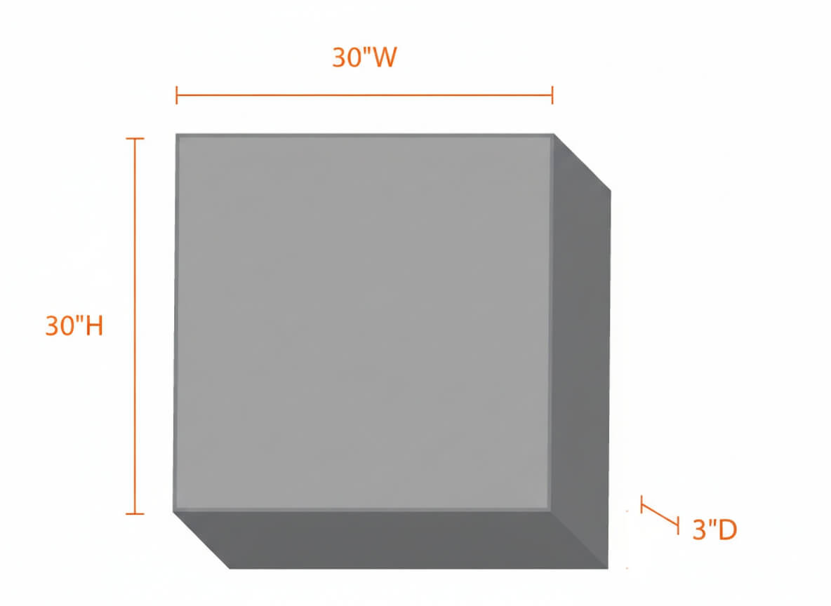 Hush acoustic tile 30x30 large 