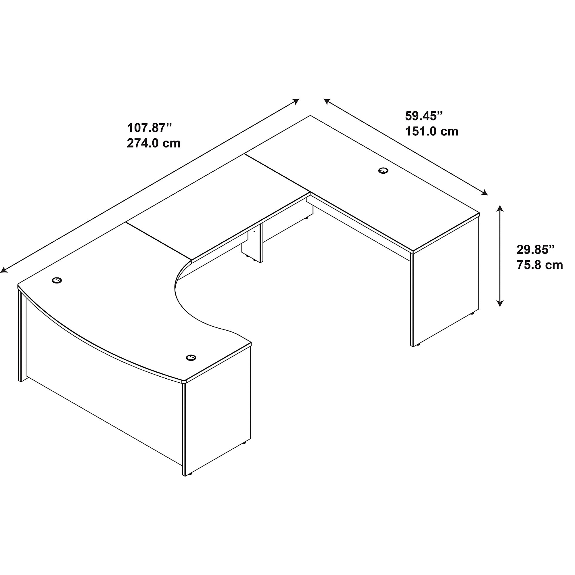 Modern office desk layout