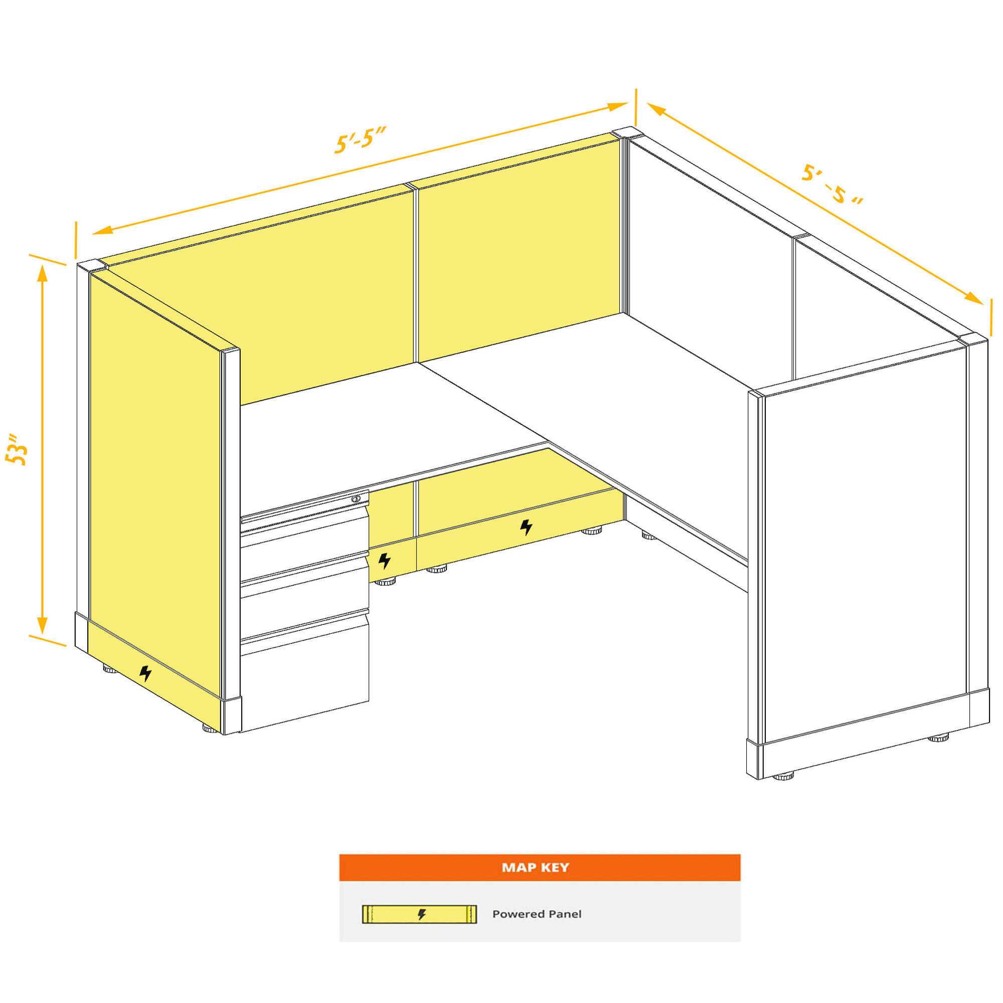 Modular furniture CUB 1 53 P 55 PSO