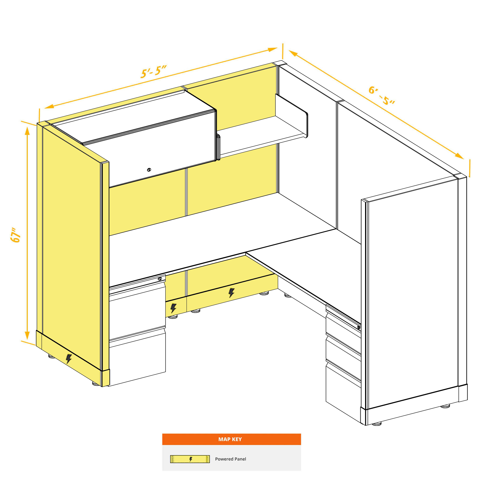 Modular furniture CUB 1 67 P 56 PSO 1