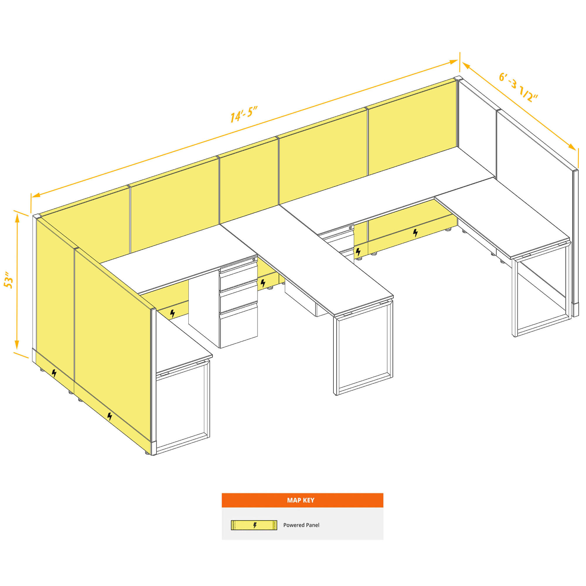 Modular furniture CUB 2 53 P 66 BP PSO