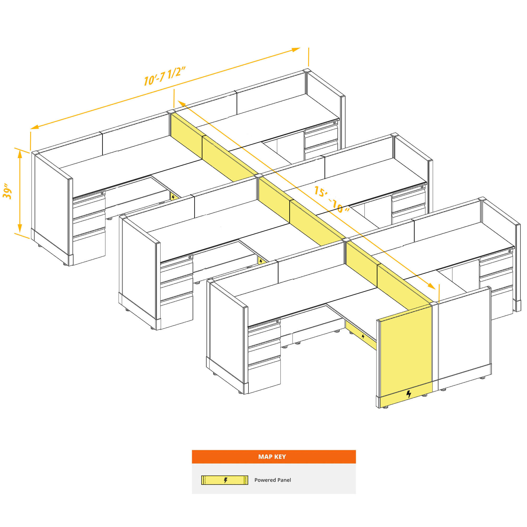 Modular furniture CUB 6 39 P 55 PSO