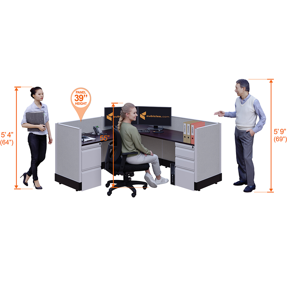 System furniture 39h perspective height