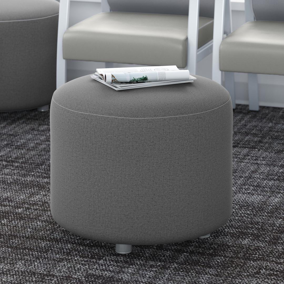 Griseo reception ottoman round lifestyle 1