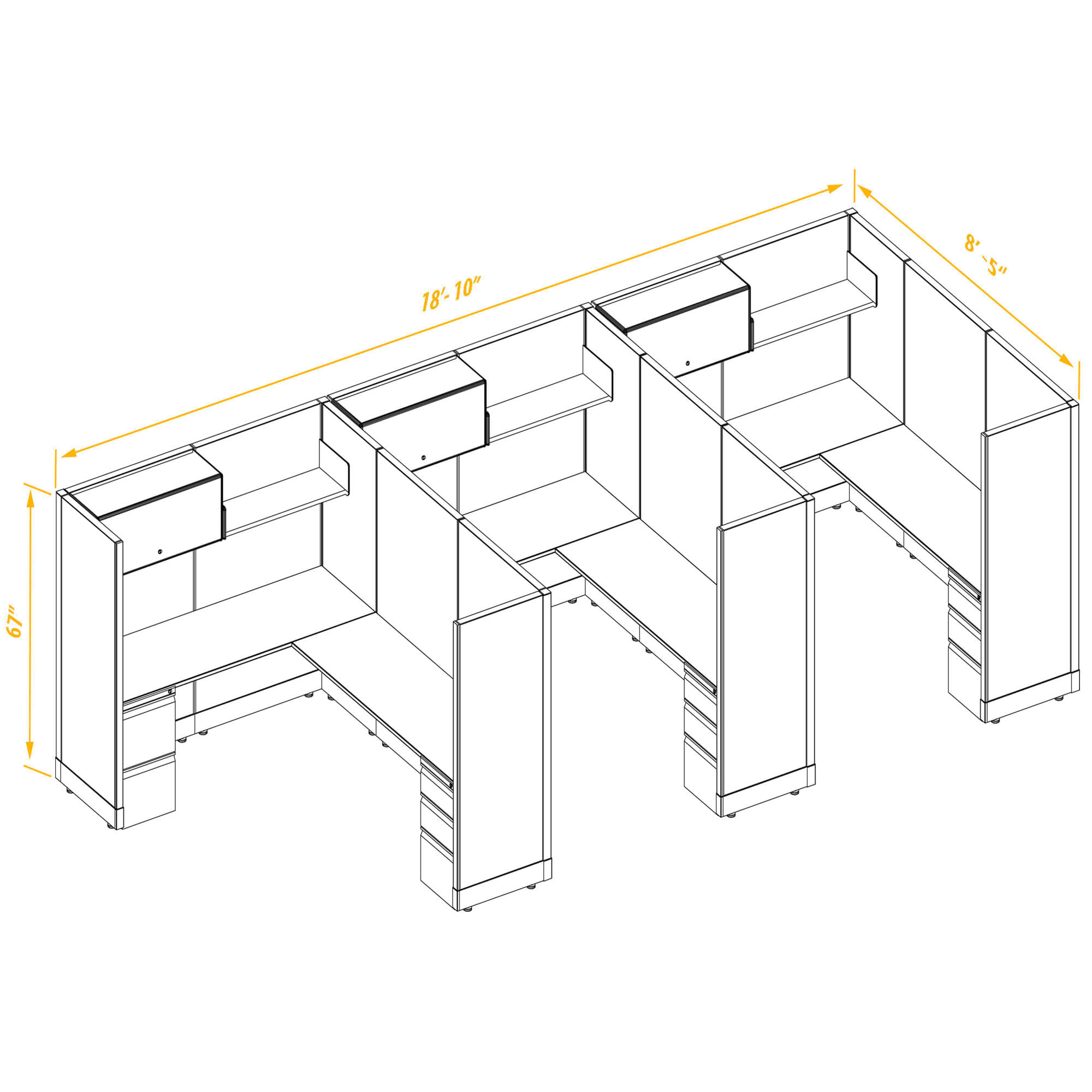 Office workstations CUB 3 53 67 68 PSO 1 2 3