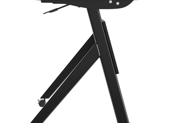 Training table with t leg 5x2 walnut black 14