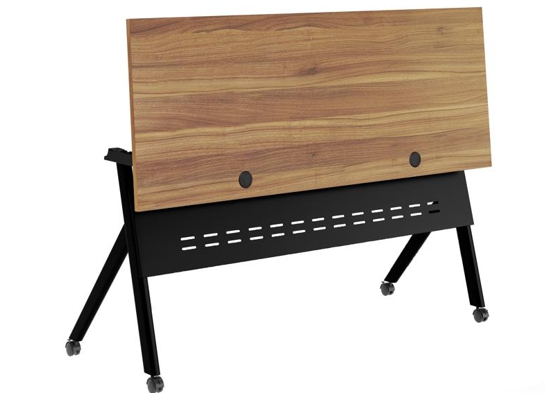 Training table with t leg 5x2 walnut black 7