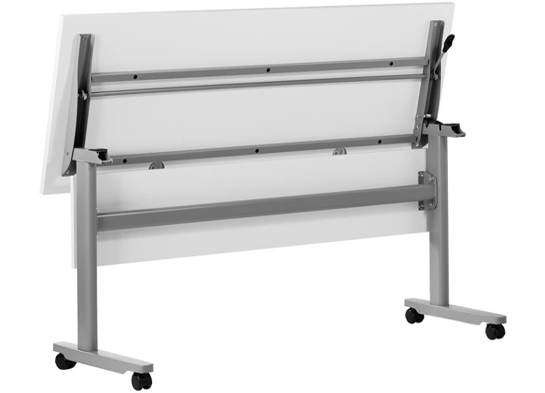 Training table with t leg 5x2 white grey 12