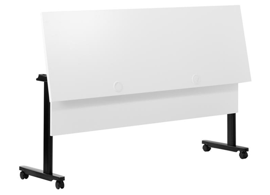 Training table with t leg 6x2 white black 7