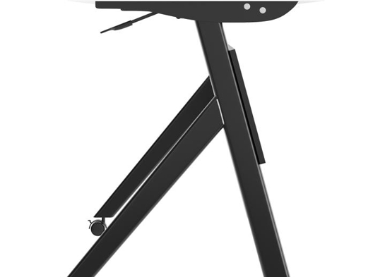 Training table with x leg 5x2 white black 14
