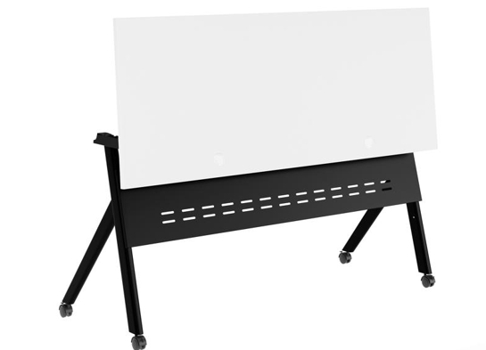 Training table with x leg 5x2 white black 7