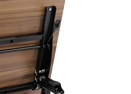 Training table with x leg 6x2 walnut blck 13