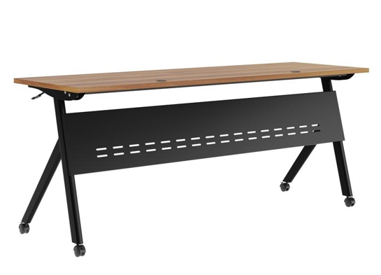 Training table with x leg 6x2 walnut blck 4