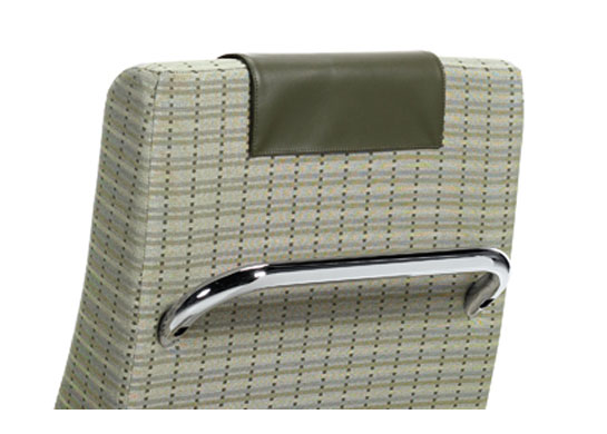 Chrome push bar is standard with the mobile base option (MRC) on motion medical recliners. Chrome push bar is standard with the mobile base option (MRC) on motion medical recliners.