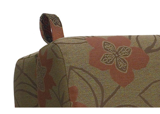 Two soft flexible handles are provided on the back of chair sleepers to return the sleeping platform to a sitting position. Two soft flexible handles are provided on the back of chair sleepers to return the sleeping platform to a sitting position.