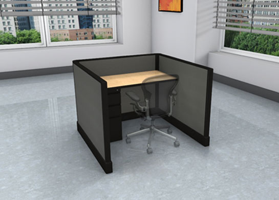 Call Center Cubicles: 4x4 + filing cabinet