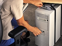 call center cubicles accessories - computer tower holder