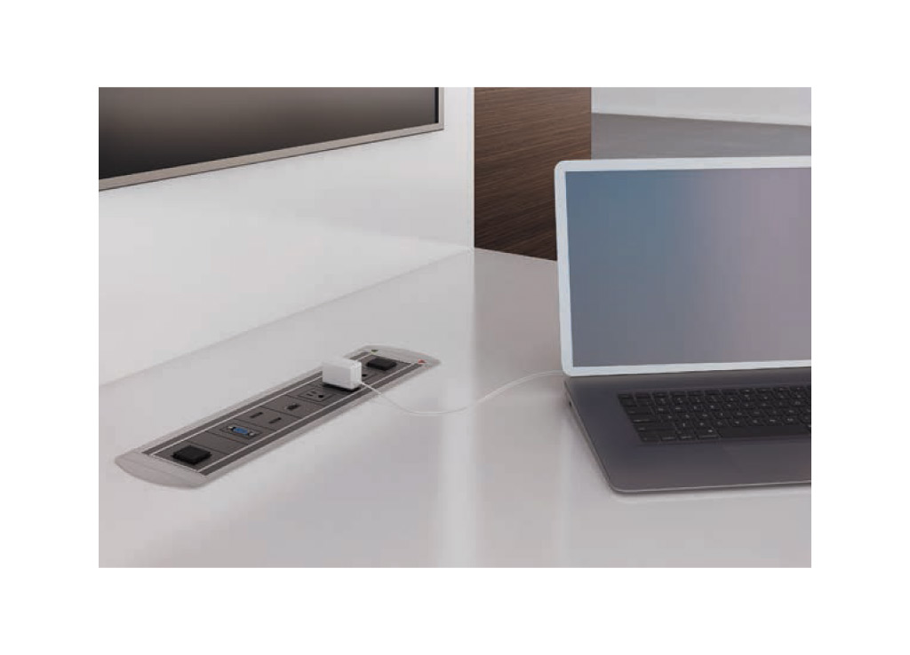 Wood office furniture from OFS features technology access, which is built into the worksurface. Wood office furniture from OFS features technology access, which is built into the worksurface.